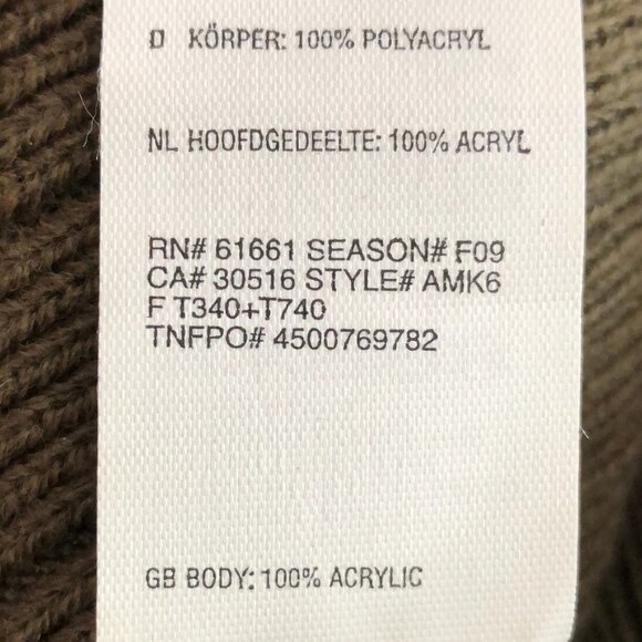 The North Face Activewear Ribbed Acrylic Outdoor Hat Two Tone Green Sz OS - Picture 5 of 6